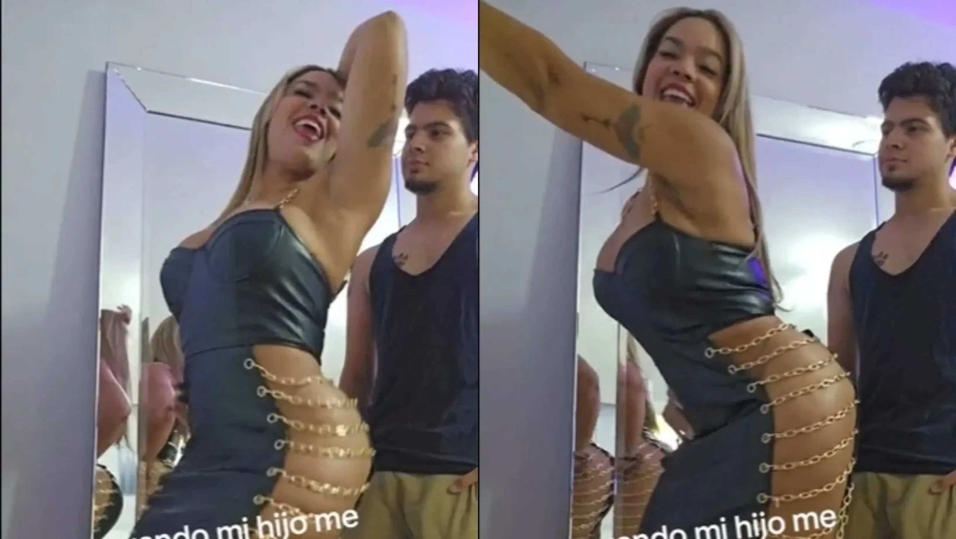 Mamá le “perreó” a su hijo y escandalizó en redes sociales / TikTok @jannyr222