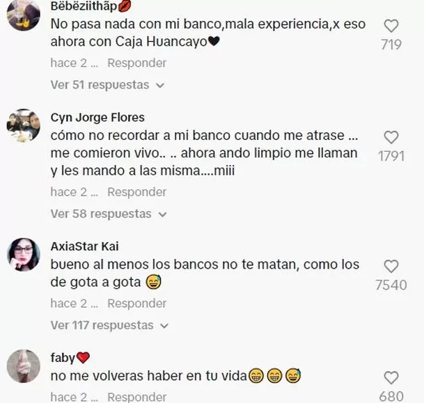 Comentarios en TikTok