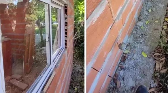 Albañil cometió tremendo error en construcción / TikTok