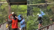 Turista murió tras caer al vacío en parque extremo de China