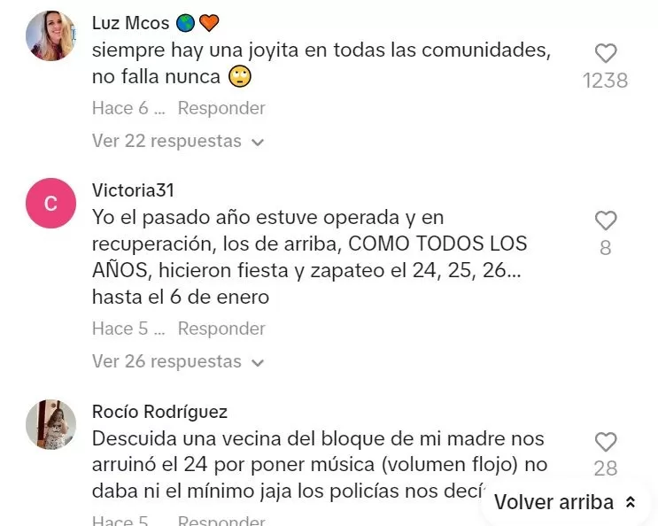 Comentarios en TikTok