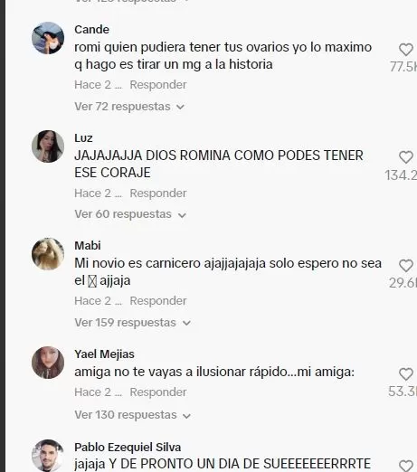 Las reacciones luego de ver el video de Romina, la joven vegana que se enamoró de un carnicero / TikTok