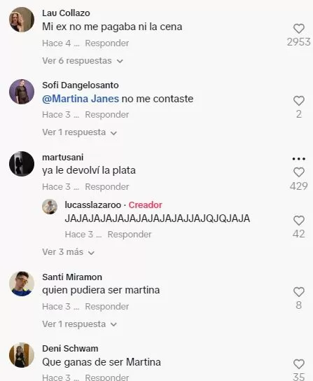 Reacciones de los usuarios porque un joven le transfirió dinero a su ex tras irse de fiesta con los amigos / TikTok Reacciones de los usuarios porque un joven le transfirió dinero a su ex tras irse de fiesta con los amigos / TikTok