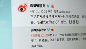 Weibo censura contenidos sobre homosexualidad. Video: AFP