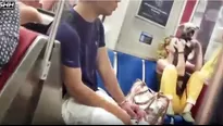 Maltrato a perro en el metro de Toronto. Video: Youtube 'Jerome Green'