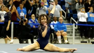 Este es el segundo &quot;10 perfecto&quot; de la joven de 21 a&ntilde;os en esta temporada, y el quinto de su carrera. (Foto: AFP/Video: UCLA Gymnastics)