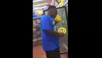 YouTube: hombre imitó a joven que lamió helado y lo devolvió a supermercado y fue arrestado. Foto: Captura