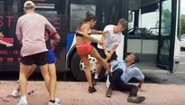 Conductor de bus recibió golpiza de joven pareja en Ibiza. Video: YouTube