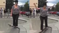 YouTube: madre ebria se cae al intentar patinar delante de los amigos de su hijo