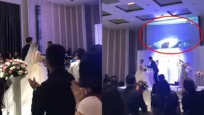 Novio puso video de su novia si&eacute;ndole infiel con su cu&ntilde;ado en la fiesta de su boda en China. Foto: Captura