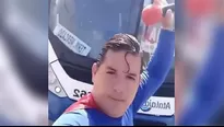 YouTube: 'Superman' brasileño fue atropellado al intentar detener un bus con la mano. Video: Instagram @kaleusuperman