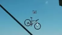 YouTube viral: ladr&oacute;n usa un drone para robarse la bicicleta de un turista. (Foto: Captura/Video: ViralHog)