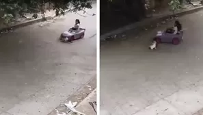 YouTube viral: niña atropella a gato e impacta a miles. Foto: captura/Video: a la versh