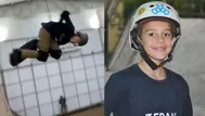 Niño de 11 años completa salto de 1080 grados en skate en una rampa vertical