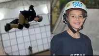 YouTube viral: Niño de 11 años completa salto de 1080 grados en skate en una rampa vertical. Foto: Captura