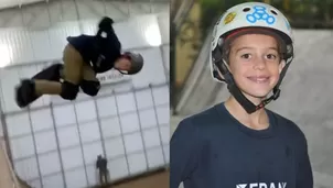 YouTube viral: Niño de 11 años completa salto de 1080 grados en skate en una rampa vertical. Foto: Captura