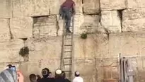 YouTube viral: serpiente sale del Muro de los Lamentos y espanta a fieles. (Foto: Captura/Video: WESTERN WALL NEWS)