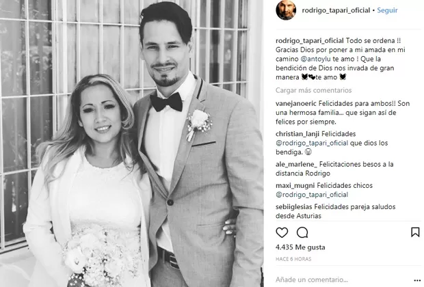 Rodrigo Tapari: excantante de Ráfaga se casó con su novia en Argentina