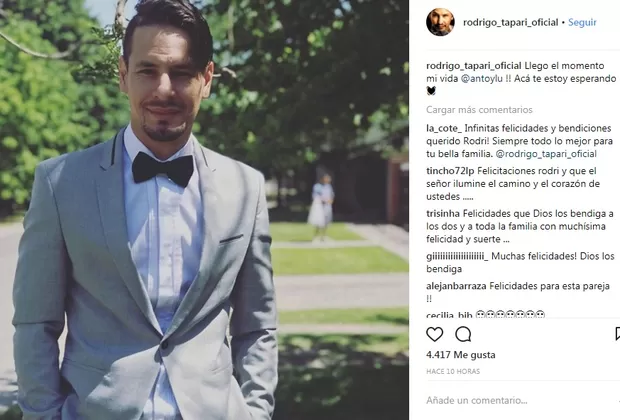 Rodrigo Tapari: excantante de Ráfaga se casó con su novia en Argentina