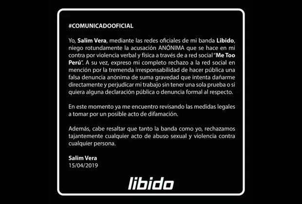 Salim Vera comunicado