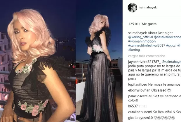 Salma Hayek reapareció con el cabello rosado e hizo esta triste confesión