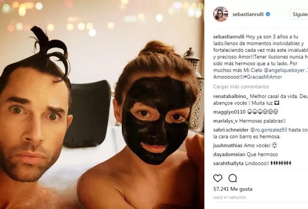 Sebastián Rulli celebró su tercer aniversario con Angelique Boyer con divertida imagen