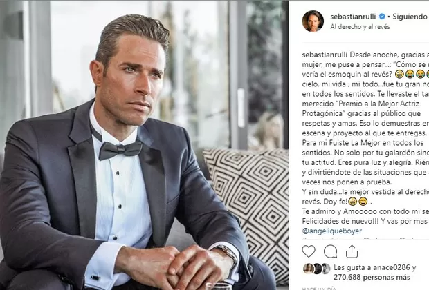 Angelique Boyer y Sebastián Rulli vestido al revés