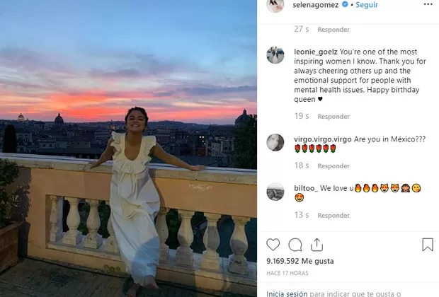 Selena Gómez Instagram cumpleaños