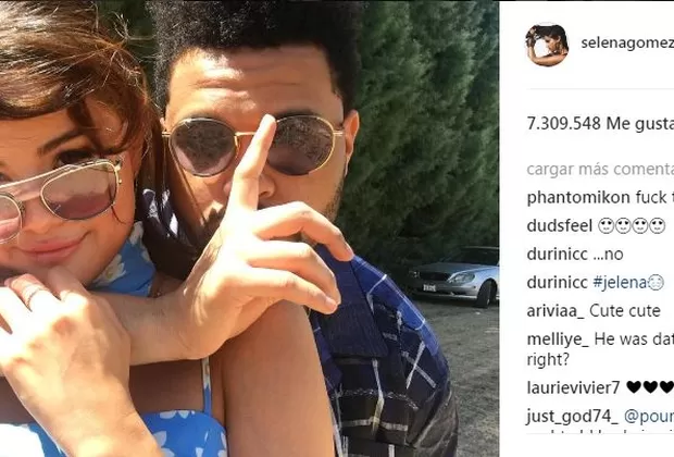 Selena Gómez alcanzó cifra histórica en Instagram con foto junto a The Weeknd