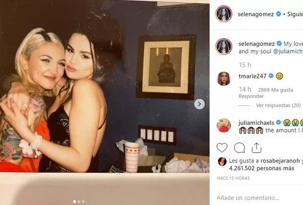 Selena Gómez besó en la boca a su amiga Julia Michaels 