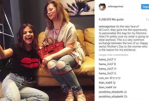 Selena Gómez reveló fotografía junto a su madre y sorprende con su parecido