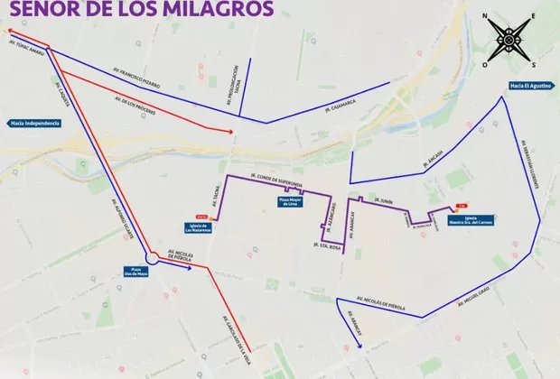 Señor de los Milagros: los desvíos del 18 y 19 de octubre por procesión
