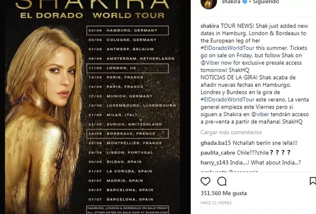 Shakira El Dorado World Tour