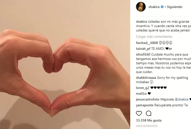 Shakira dejó emotivo video para agradecer apoyo de fans