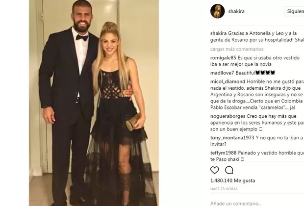 Shakira les deja mensaje a Lionel Messi y Antonella Roccuzzo tras su boda