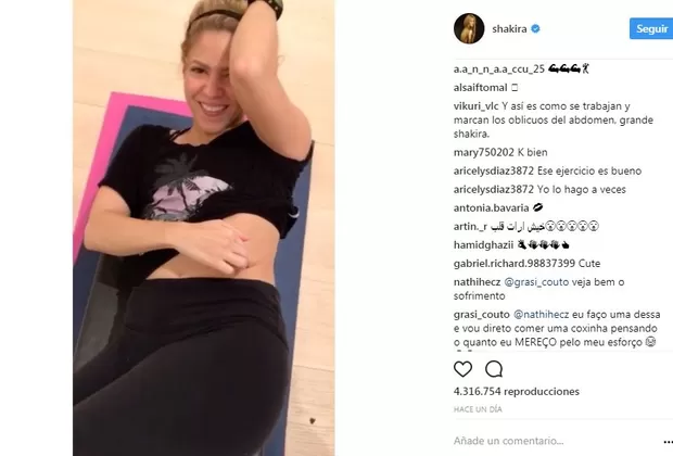 Shakira reveló su intensa rutina de ejercicios y esto dicen los fans