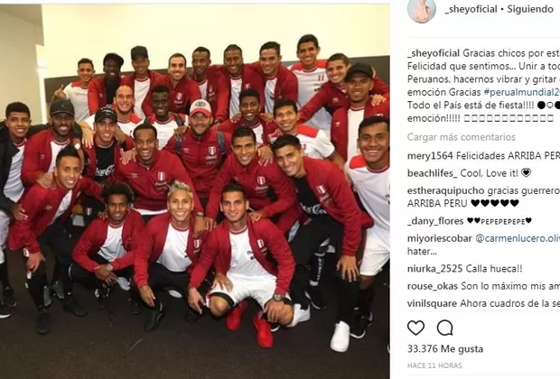 Sheyla Rojas alentó a la selección desde Punta Cana