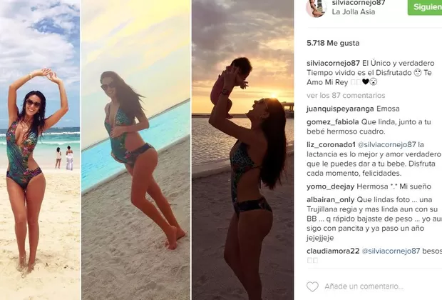 Silvia Cornejo luce espectacular figura a pocas semanas de dar a luz