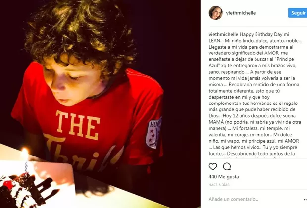 'Soñadoras': Michelle Vieth celebró así el cumpleaños de su hijo Lean