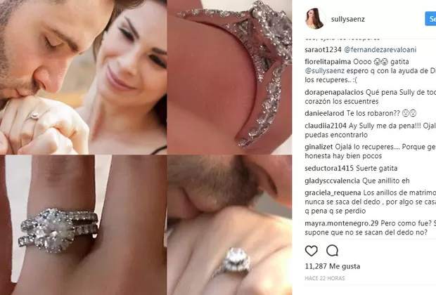 Sully Sáenz responde así a usuaria que cuestionó uso de su anillo de boda