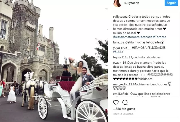 Sully Sáenz y sus románticas fotos tras casarse con Evan Piccolotto