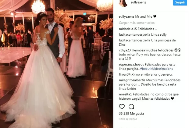 Sully Sáenz y sus románticas fotos tras casarse con Evan Piccolotto