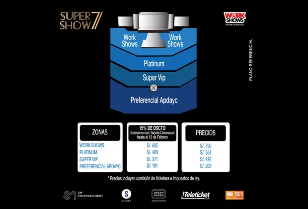 Precio de entradas para Super Junior
