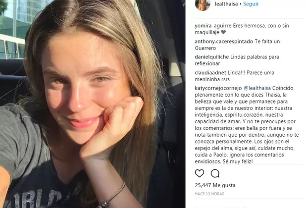 Thaisa Leal publicó foto al natural y esto es lo que pasó en redes sociales
