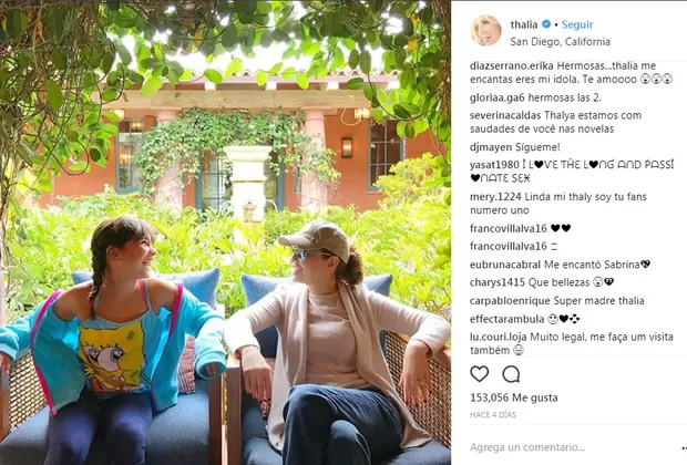 Thalía compartió este inolvidable momento junto a su hija Sabrina Sakaë