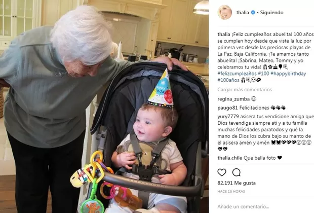 Thalía y su abuela