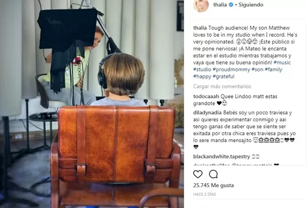 Thalía comparte tierna foto de su hijo