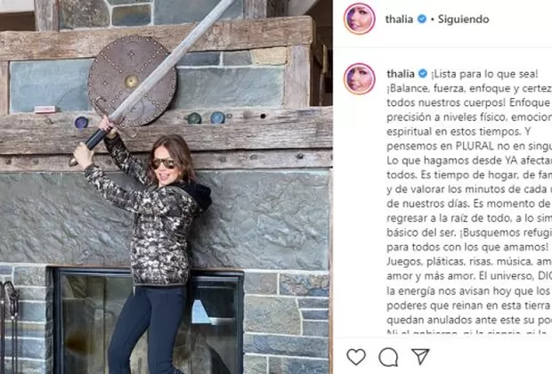 Thalía y su poderoso mensaje en medio de crisis por coronavirus