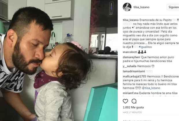 Tilsa Lozano dedica tierno mensaje a Miguel Hidalgo por el Día del padre