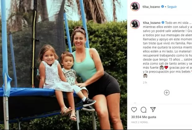 Tilsa Lozano publicó foto familiar tras complicado episodio